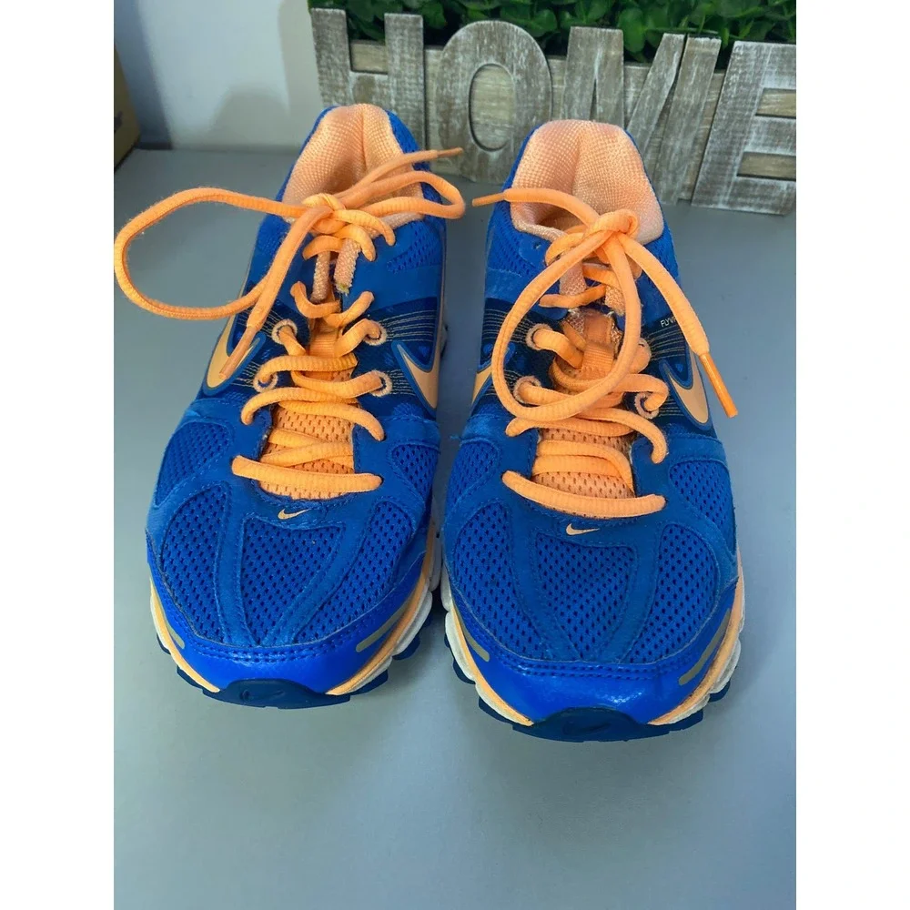 Nike Pegasus 28 Women Running Shoes Blue Orange Flywire‎ Sz 5.5 Athletic